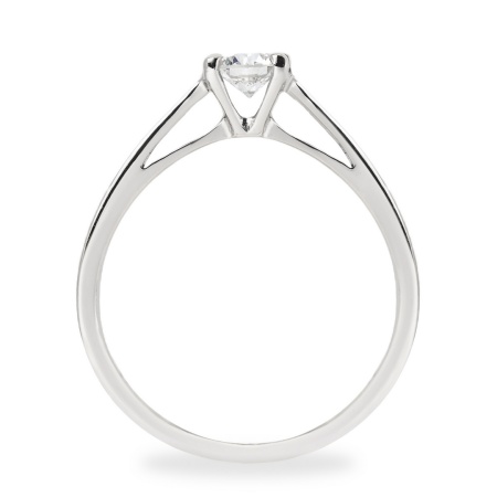 Кольцо из белого золота с бриллиантом