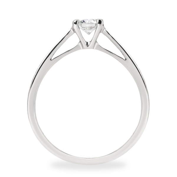 Кольцо из белого золота с бриллиантом