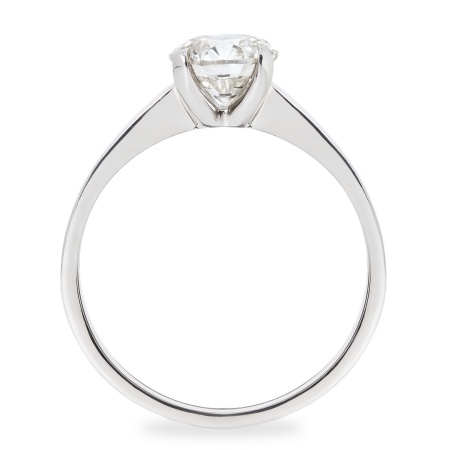 Кольцо из белого золота с бриллиантом