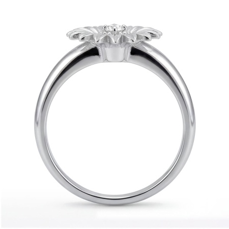 Кольцо из белого золота с бриллиантом