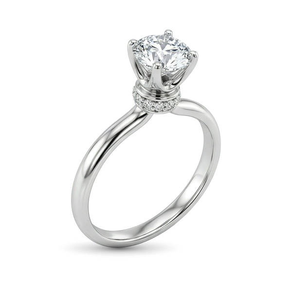 Кольцо из белого золота с бриллиантами