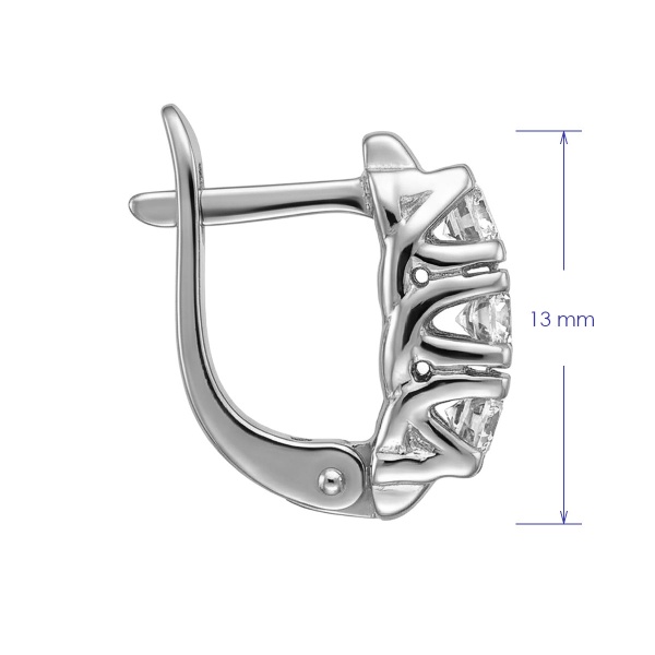 Серьги из белого золота с бриллиантами