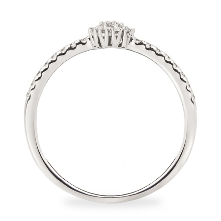 Кольцо из белого золота с бриллиантами