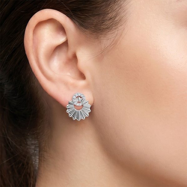 Серьги из платины с бриллиантами