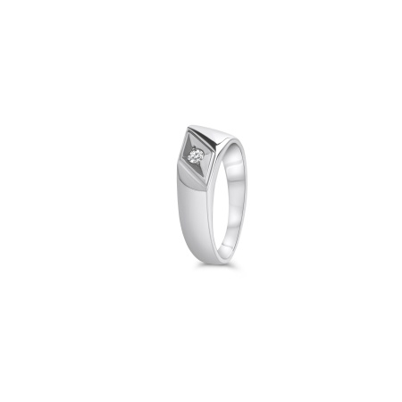 Кольцо из белого золота с бриллиантом