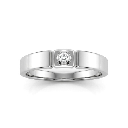 Кольцо из белого золота с бриллиантом