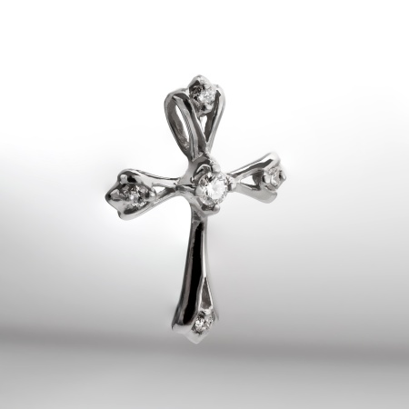Подвеска из белого золота с бриллиантами