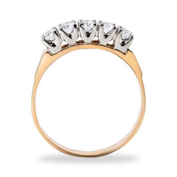 Кольцо из комбинированного золота с бриллиантами