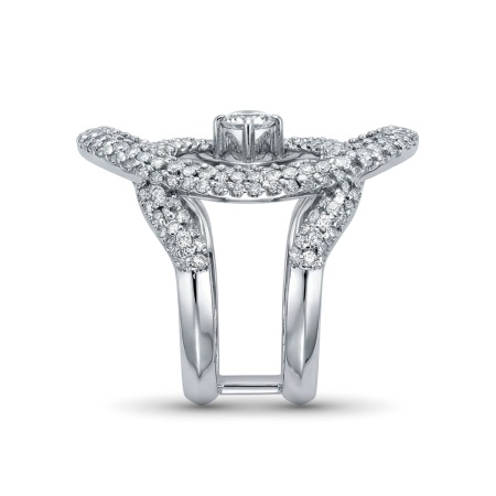 Кольцо из белого золота с бриллиантами