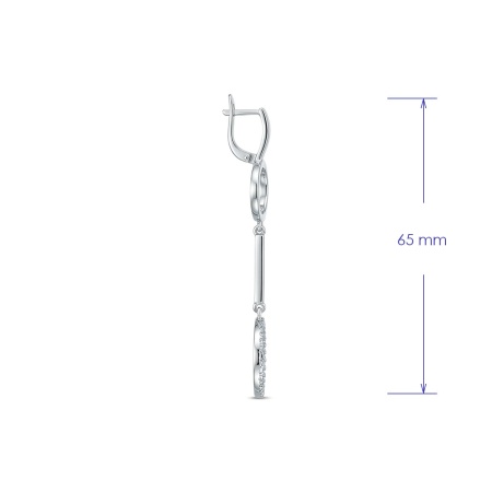 Серьги из белого золота с бриллиантами