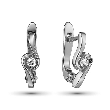 Серьги из белого золота с бриллиантами