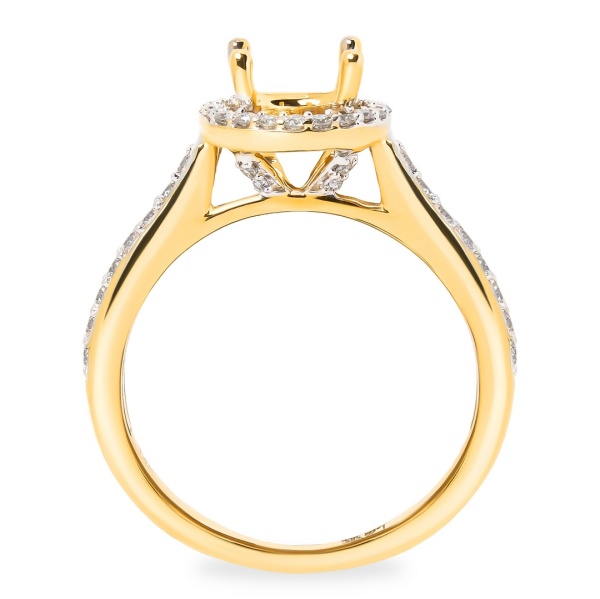 Кольцо из желтого золота с бриллиантами