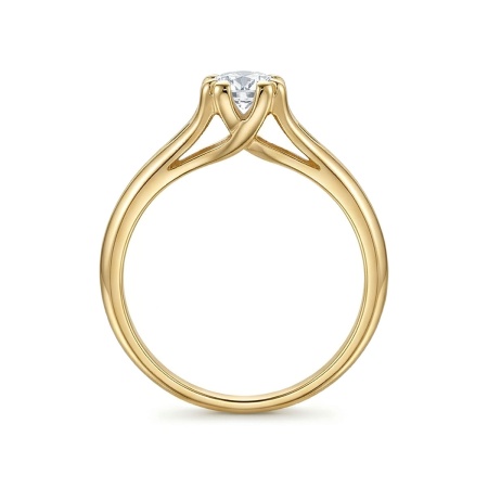 Кольцо из желтого золота с бриллиантами