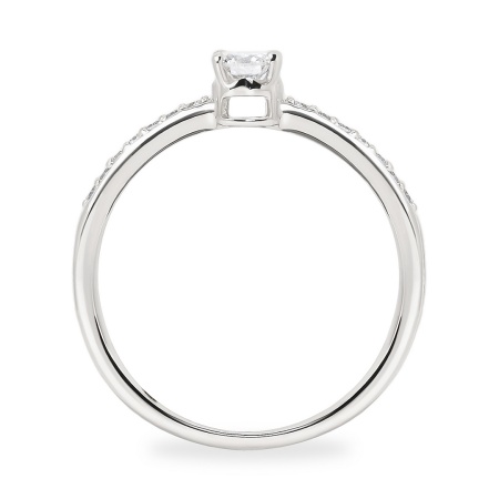 Кольцо из белого золота с бриллиантами