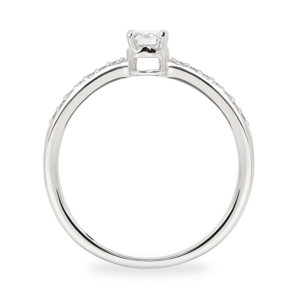 Кольцо из белого золота с бриллиантами