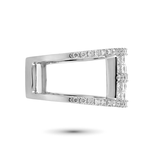 Кольцо из белого золота с бриллиантами