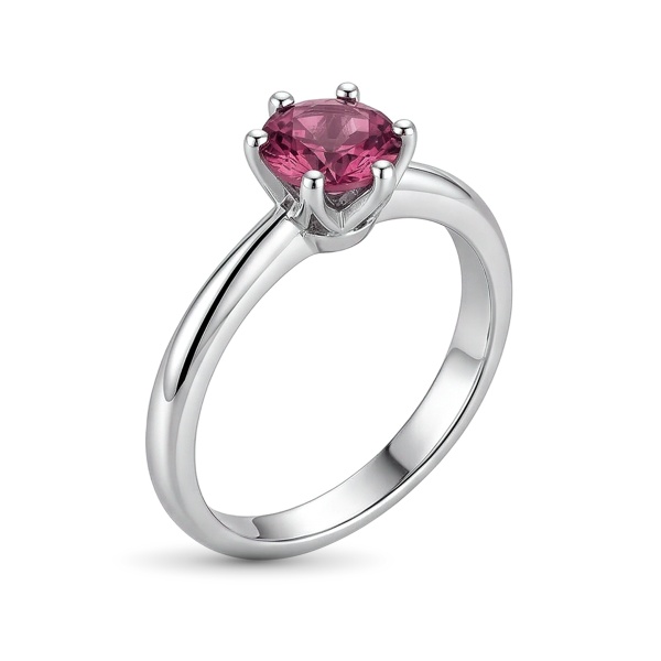 Кольцо из родированного золота с турмалинами