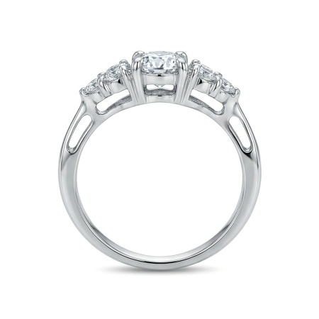 Кольцо из белого золота с бриллиантами