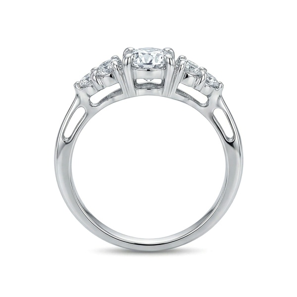 Кольцо из белого золота с бриллиантами