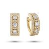 Серьги из желтого золота с бриллиантами