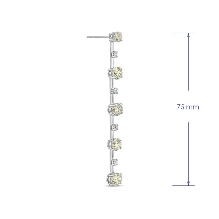 Серьги из белого золота с бриллиантами