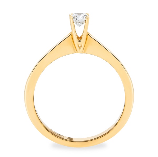 Кольцо из желтого золота с бриллиантом