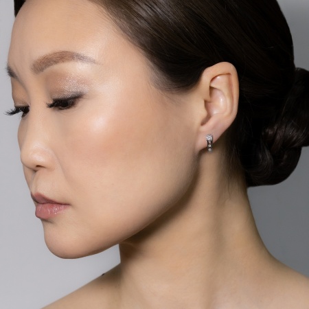 Серьги из белого золота с бриллиантами