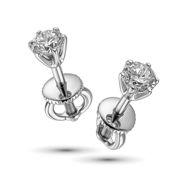 Серьги из белого золота с бриллиантами