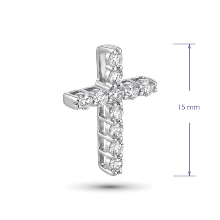 Подвеска из родированного золота с бриллиантами