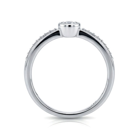 Кольцо из белого золота с бриллиантами