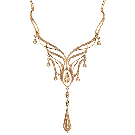 Колье из желтого золота с бриллиантами