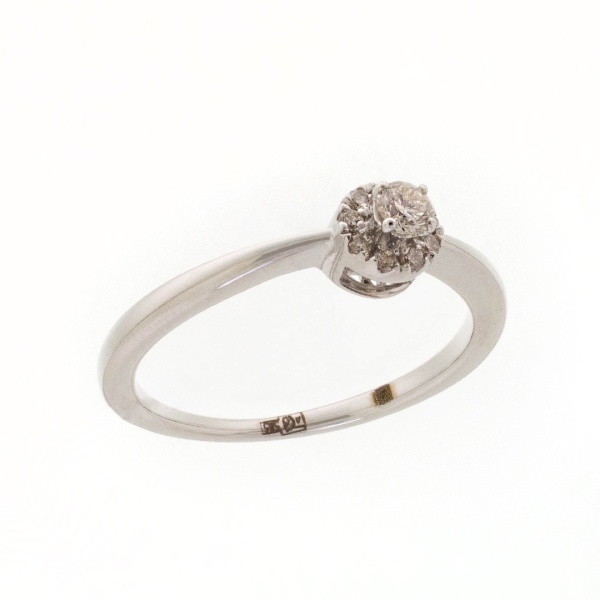 Кольцо из белого золота с бриллиантами