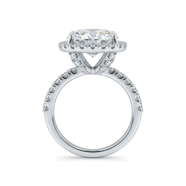 Кольцо из белого золота с бриллиантами