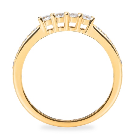 Кольцо из желтого золота с бриллиантами