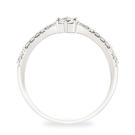 Кольцо из белого золота с бриллиантами