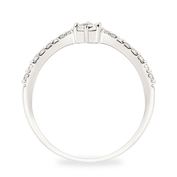 Кольцо из белого золота с бриллиантами