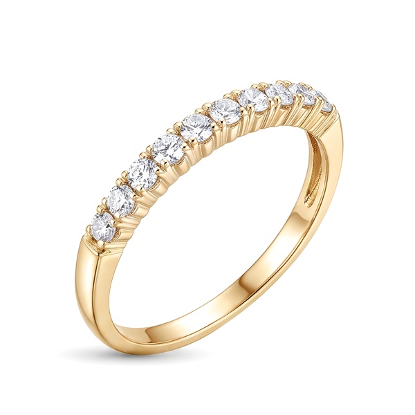 Кольцо из желтого золота с бриллиантами