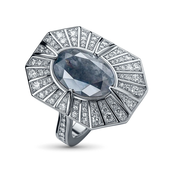 Кольцо из белого золота с бриллиантами