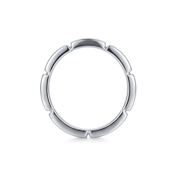 Кольцо из родированного золота с бриллиантами