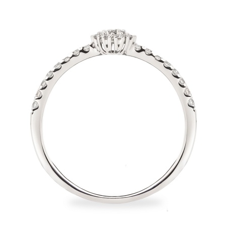 Кольцо из белого золота с бриллиантами