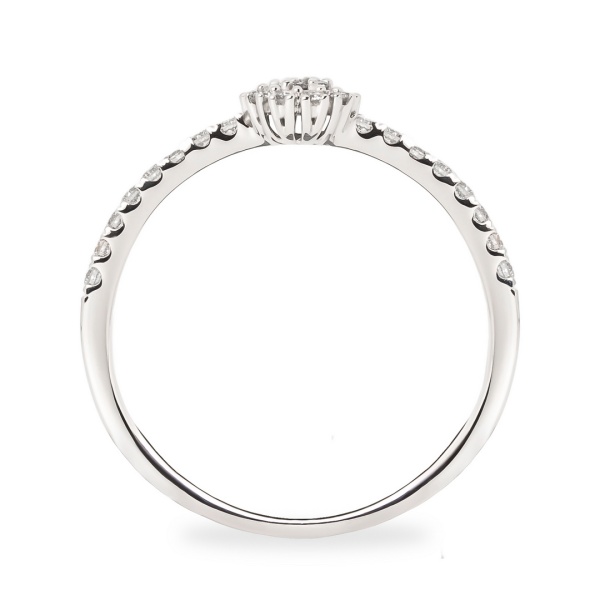 Кольцо из белого золота с бриллиантами