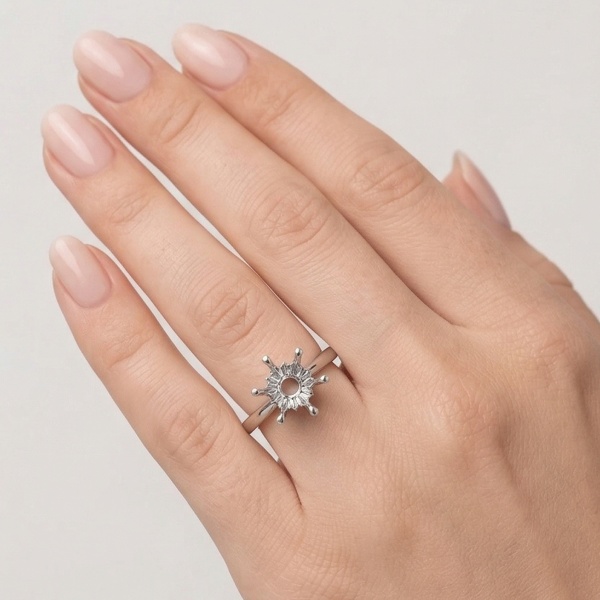 Кольцо из родированного золота 2000002529699