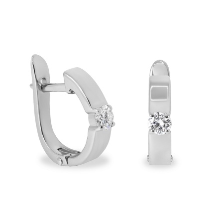 Серьги из белого золота с бриллиантами