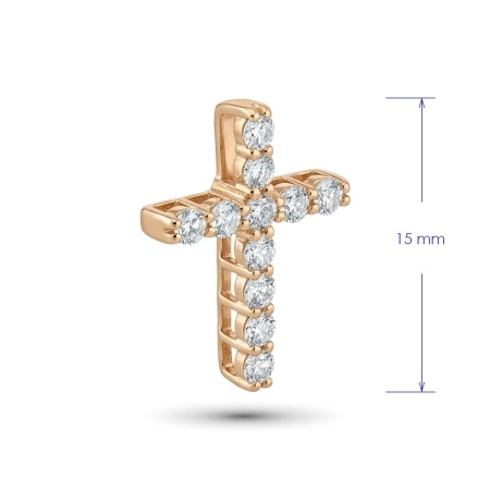 Подвеска из красного золота с бриллиантами