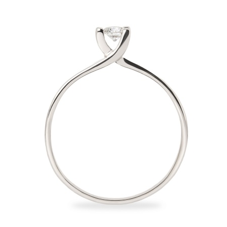 Кольцо из белого золота с бриллиантами