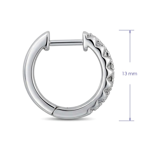 Серьги из родированного золота с бриллиантами