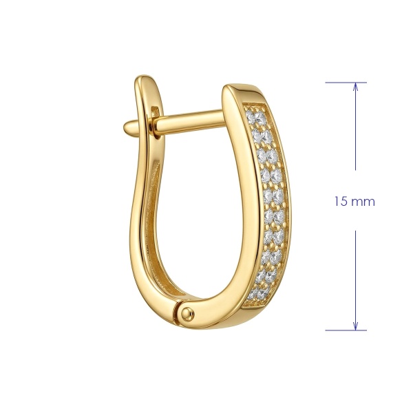 Серьги из желтого золота с бриллиантами