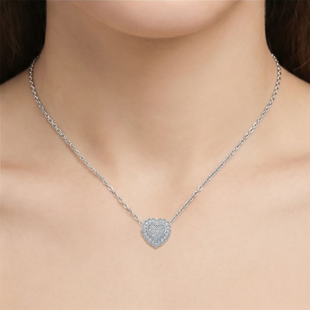 Подвеска из серебра с бриллиантами