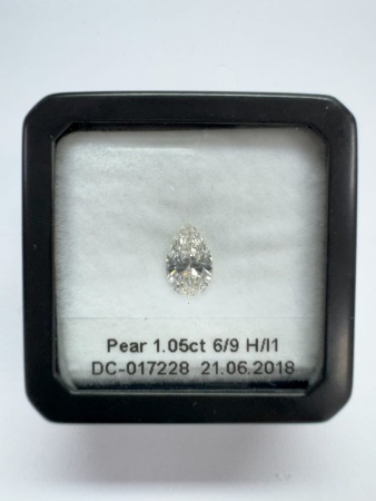 Бриллиант груша 1,050 карат