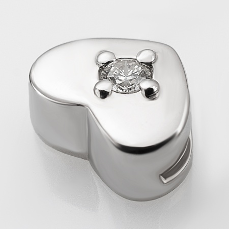 Подвеска из белого золота с бриллиантом